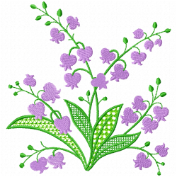 Flowers And Tree Embroidery Design 12